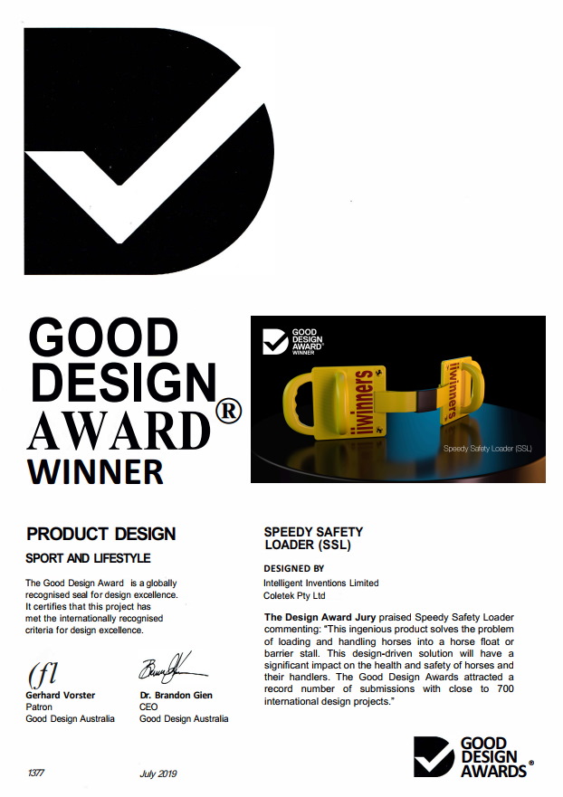 design award for speedy safety loader